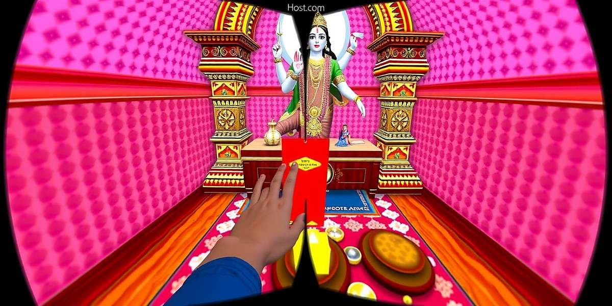 Kali Ma Devotional VR - Virtual Puja Experience User performing virtual puja in Kali Ma Devotional VR with interactive offerings